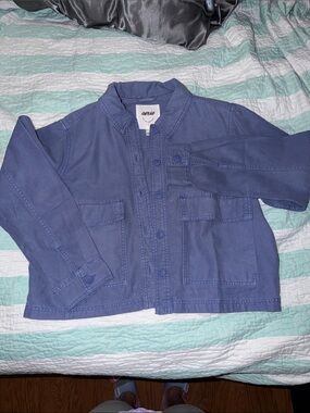 Aerie periwinkle-Blue Utility Canvas Jacket